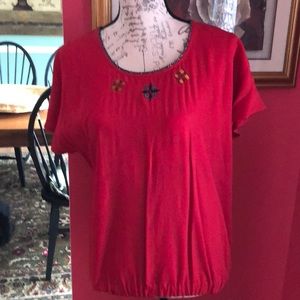 Vintage Red Blouse